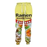 Casual Pants Chicken Ramen Joggers 3D Printed Salty Jogger Sweatpants Hip-Hop Trousers