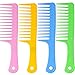 4 Pieces 9 1/2 Inches Anti Static Large Tooth Detangle Comb, Wide Tooth Hair Comb Salon Shampoo Comb for Long Hair and Curly Hair (Multi Color 1)