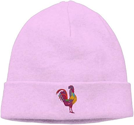 Big Red Cock Thermal Warm Knit Beanie Skull Cap Cuff Beanie Hat Winter Hat Pink