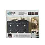 Martha Stewart Crafts Chalkboard Silkscreens (9 by 7.5-Inch), 33552 Carolyna Script Alphabet (Set of 3)
