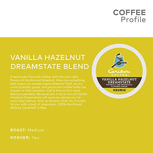 Caribou Coffee Vanilla Hazelnut Dreamstate Single Serve K-Cup Pod Flavored Coffee, 60 Count - Thumbnail 3