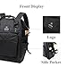 Samstrong Wide Open Design Laptop Backpack Anti Theft Travel Business Backpack Waterproof Stylish 15.6 Inch School Computer Backpack Casual Daypack for Men and Women, Black