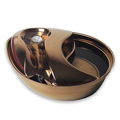 Pioneer Pet Raindrop Fountain, Pet Drinking Fountains (60 oz, Special Edition Rose Gold)