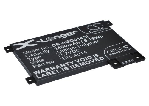 DigiTech 1400mAh Battery For Amazon Kindle touch, D01200, DR-A014, S2011-002-S