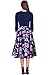 Womens Vintage Floral Dress for Work 3/4 Sleeve Casual A-line Midi Dress with Pockets Purple Flower Medium