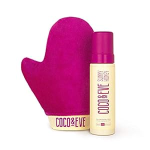 Coco & Eve Sunny Honey Bali Bronzing Self Tanner Mousse Set (Medium) - All Natural Sunless Tanning Mousse | Instant Self…