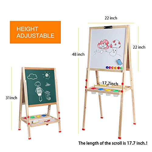 2 Double+Sided+Whiteboard+Chalkboard+Multiple+Use+Magnetics