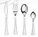 Royalty Settings Cutlery Set, Hammered Collection, Silver