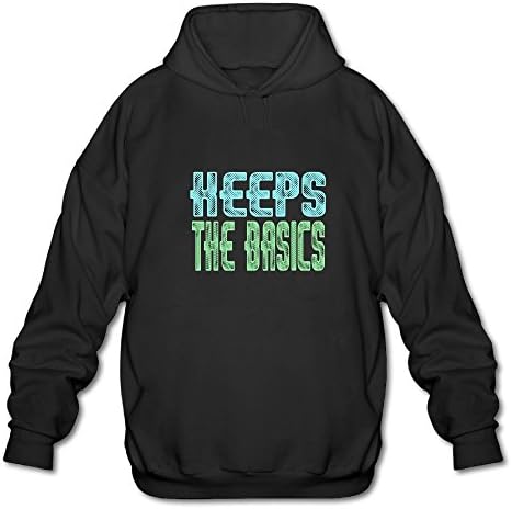 HeJingShun Heeps The BasicsLong Sleeve For Men Custom Hoodie SweatshirtsizeKey1Black