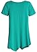 Esenchel Women's V-Neck Swing Shirt Casual Tunic Top for Leggings XL Teal Green