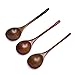 Donxote 6-Piece Hardwood Wooden Spoons Set, 6.5-Inch Long Handle Teaspoons for Honey, Coffee, Soup, Mixing, and Eating – Multi-Functional Kitchen Utensils