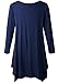 LARACE Plus Size Tops for Women Tunic Asymmetrical Dress Shirts 3/4 Sleeve V Neck Flowy Ladies Clothes for Leggings(Navy Blue 3X)