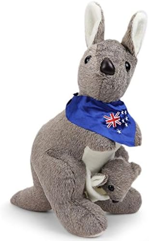 Dimpy Stuff Kangroo With Baby Stuff Toy Multi Color