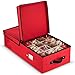 ZOBER Underbed Christmas Ornament Storage Box (Red, Storage Box)