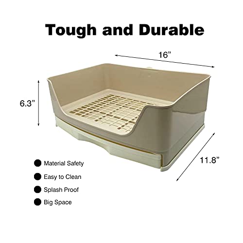SAIROY Large Rabbit Litter Box Toilet with Drawer Corner Toilet Box and