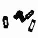 TenCloud 5-Pack Black Replacement Soft Silicone Band Loops Fasteners Fit for Garmin vivoactive Watch (Only for vivoactive,NO HR)