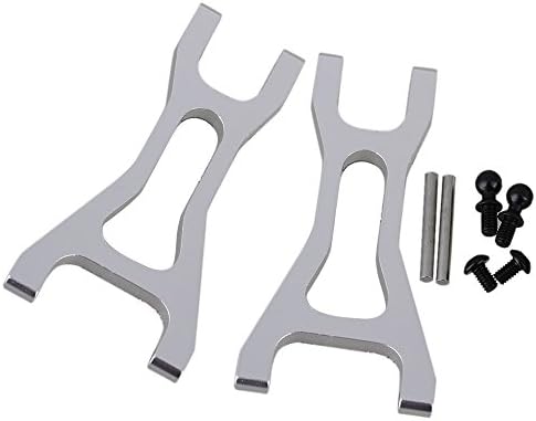 Mxfans 2 PCS Aluminium Alloy A580020 Silver Rear Lower Suspension Arm for WL toys A959 A969 A979 k929 RC 1:18 Car