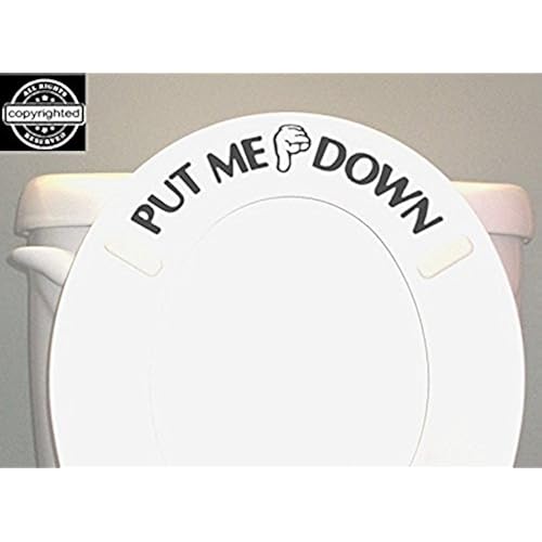 PUT ME DOWN Decal Toilet Bathroom Seat Vinyl Sticker Sign Reminder for Him (Come with glowindark Monster switchplate decal) Stickerciti Brand BERRYZILLA PUT ME DOWN Decal Toilet Bathroom Seat Vinyl Sticker Sign Reminder for Him (Come with glowindark Monster switchplate decal) Stickerciti Brand BERRYZILLA