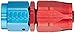 Aeroquip 1012 -06AN Straight Hose End Red/Blue