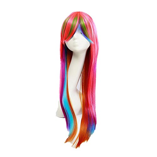 Women Long Straight Synthetic Hair Full Wigs for Cosplay Costume Party Willsa