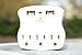 CrestSet Portable USB Wall Plug Charger, 460 J Surge Protector, 2 USB Ports 3 AC Ports - Travel Office Home - Charges iPhones all models (and 13 & 14), iPads, Laptops, Tablets, Bathroom, Kitchen etc