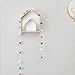 Pueri House Shape Wooden Wall Storage Shelf Display Hanging Shelving Children's Room Decoration (White)
