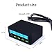 Multi USB Charger,50W 5 Port USB Fast Charger with QC 3.0 Quick Charge LCD Smart Charging Station Hub for Smartphone,Power Bank and Multiple Devices (Black)