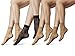 10 Pack Womens Ankle High Sheer Socks 20 DEN (Beige and Black, 7-10)