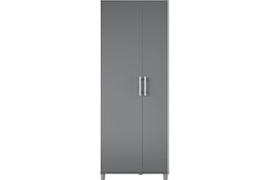 SystemBuild Evolution Camberly Tall Asymmetrical Cabinet, Graphite Gray