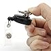 WIWAPLEX Heavy Duty Retractable ID Badge Reel, 26 inch Cord with Swivel Alligator Clip, 5 Pack (Black)