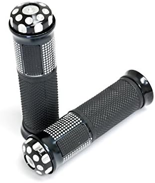 Krator Black Motorcycle Handle Bar Ends Hand Grips 7/8" For Suzuki Bandit GSF 600 1200 1250 B-King Gladius