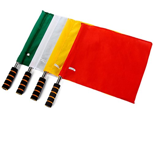 Referee/Linesman Signal Flags Set of 4 (Red, Yellow, Green and White