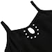 Arshiner Kids Girls Sweet Strappy Slim Rhinestone Solid Camisole Leotard,Size 160,Black