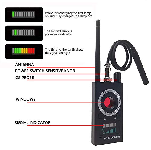 FEAYEA Anti Spy RF Detector - Camera Detector - Wireless Bug Detector Signal - Hidden Camera Detector - GSM Listening Device Finder Radar Radio Scanner