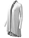 AMORE ALLFY Women's Extra Long Cardigan White XX-Large
