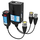 VIMVIP Mini CCTV BNC HD CVI/TVI/AHD/CVBS HD Active Video Balun Receiver Power Connector (1080P 400M) 5MP HD-CVI/TVI/AHD Video Balun Transmitter 1 Pair