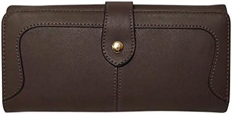 Lane Weston Women's Wallet RFID Blocking Large Capacity Lightweight Ladies Clutch Multi Card Holder Bifold Organizer (Coffee)