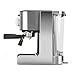 Klarstein Passionata Rossa 20 Espresso Machine • 20 Bar • Capuccino • Milk Foam • 1350W • Stylish Design for Modern Kitchens • Steam Nozzle for Frothing Milk and Preparing Hot Drinks • Silver