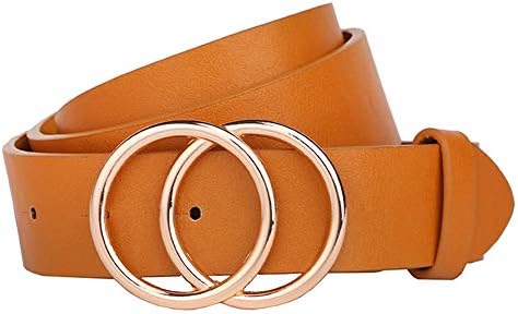 Earnda Women's Leather Belt Fashion Soft Faux Leather Waist Belts For Jeans Dress 1 1/4" Width