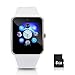 Hiwatch Bluetooth Android Smart Watch Phone Watch with 8GB Micro SD Card, White (not including SIM Card)
