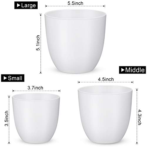 Comprar Macetas de Flores de Plástico Blancas Juego de 12 Macetas de
