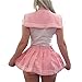 Littleforbig Adult Baby Onesie Diaper Lover (ABDL) Snap Crotch Romper Onesie Pajamas - Cosplay Magical Onesie Skirt Set