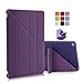 iPad Air Case, Dowswin Multi-fold Stand Smart Case Cover with Soft TPU Back [Auto Sleep/Wake ] for Apple iPad Air 1nd Gen (Purple)