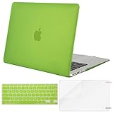 MOSISO Plastic Hard Case & Keyboard Cover & Screen Protector Only Compatible MacBook Air 13 Inch (Models: A1369 & A1466, Older Version 2010-2017 Release),Translucent Greenery