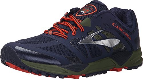 Brooks Cascadia 11 Running Shoe Mens Peacoat Olive Torch 10 - Main Image