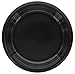 Amcrate Black Disposable Plastic Party Plates 10.4