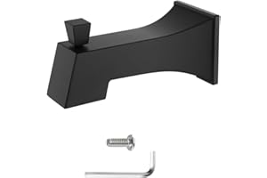 Nasml 6"Bath Slip-On Diverter Tub Spout ，Replacement Tub Spout with Diverter Durable Bathtub Faucet (for 5/8"Copper Water Tube) (Square - Black)