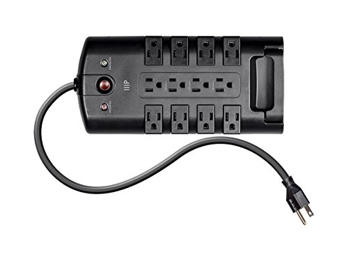 Monoprice Rotating Surge Computer Surge Protector, Black (115874)
