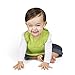OXO Tot Waterproof Silicone Roll Up Bib with Comfort-Fit Fabric Neck