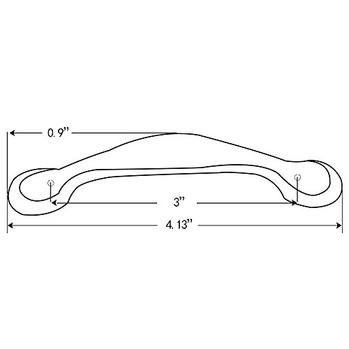 VESLA HOME Rounded Foot Kitchen Cabinet Hardware Dresser Drawer Handles Cabinet Handle Pulls, 4.13" Length (3" Hole Center), Oil Rubbed Bronze, 25-Pack